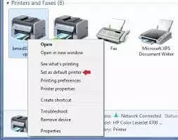 save as default your HP printer