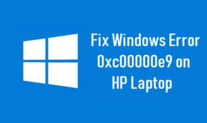 Fix Windows Error 0xc00000e9 on HP Laptop