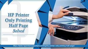 HP Printer Only Printing Half Page banner
