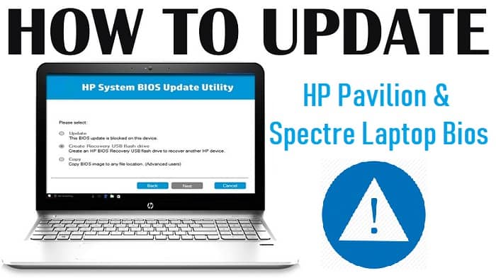 Update HP Pavilion & Spectre Laptop Bios