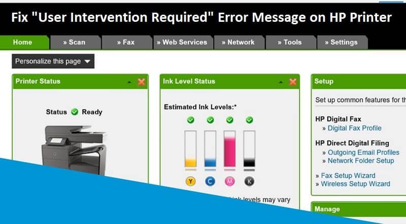 Fix User Intervention Required Error Message