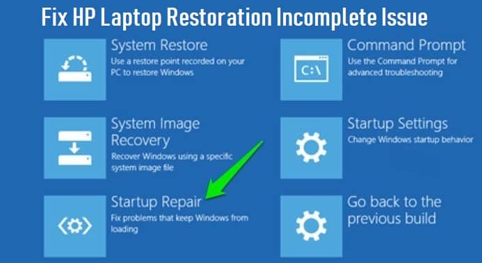 Fix HP Laptop Restoration Incomplete Issue